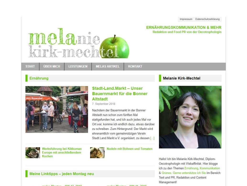 Startseite von Melanie Kirk-Mechtel