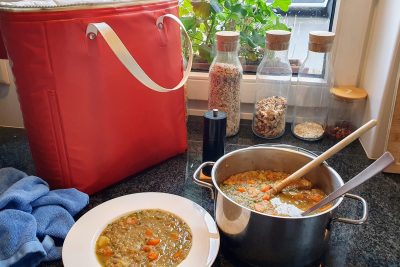 Linsensuppe Kühltasche